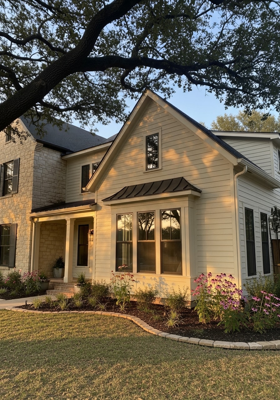 McKinney contractor team standing in front of a completed project on a historic-era home.